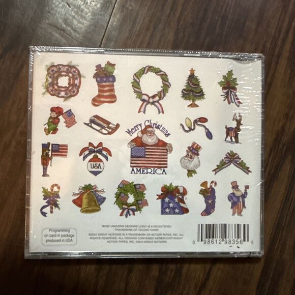 Amazing Designs Embroidery Card Americana Christmas Collection 1 BMC-115 Sealed - Picture 2 of 2